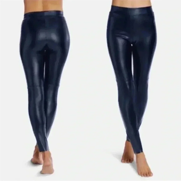 Wolford “Estella” Faux Leather Black Leggings Size 10 NWOT! - Picture 1 of 13